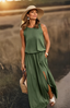 Maxi Dress | Sleeveless, Round Neck Design 7