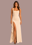 Maxi Dress | Square Neckline, High Front Split 6