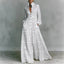 Maxi Dress | Stand Collar, Long Sleeve, Button Front 1