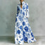 Maxi Dress | Stand Collar, Long Sleeve, Button Front 4