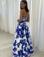 Maxi Dress | Strapless, Floral Print 1