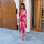 Maxi Dress | V-Neck Wrap Front, Long Sleeves, Ruched Waist 3