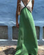 Maxi Dress | V-Neck, Bold Contrast Design 1