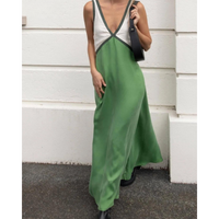 Maxi Dress | V-Neck, Bold Contrast Design 4
