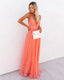 Maxi Dress | V-Neck, Cross-Back Straps 0