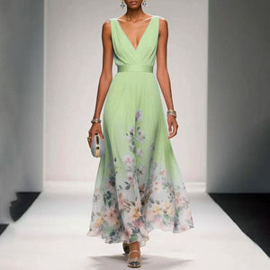 Maxi Dress | V-Neck, Floral Print Design 3