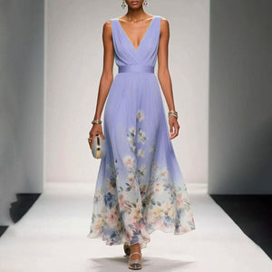 Maxi Dress | V-Neck, Floral Print Design 4