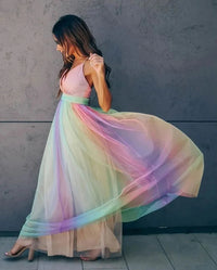 Maxi Dress | V-Neck, Multicolour Design 1