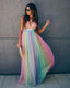 Maxi Dress | V-Neck, Multicolour Design 2