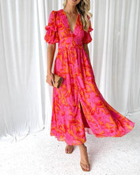 Maxi Dress | V-Neckline, Long Flowing Silhouette 0