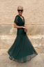 Maxi Dress | V-Neckline, Pleated Waist, Flowing Silhouette 8