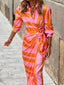 Maxi Dress | V-Neckline, Waist Tie 0