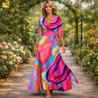 Maxi Dress | Wrap-Style Bodice, Flowing Skirt 3