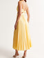 Maxi Dress | Wrapped V-Neckline, Pleated Skirt 3