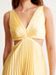Maxi Dress | Wrapped V-Neckline, Pleated Skirt 4