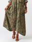 Midi Dress | Button Front, Elbow-Length Sleeves 2