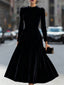 Midi Dress | Fitted Bodice, Long Sleeve Design 6