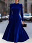 Midi Dress | Fitted Bodice, Long Sleeve Design 8