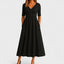Midi Dress | Flattering V-Neckline, Elegant Silhouette 1