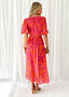 Midi Dress | Floral Print, Puff Sleeves 2