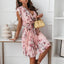 Midi Dress | Floral Print, Wrap Style 4