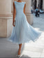 Midi Dress | Gently Draped Neckline, Flowing Skirt 3