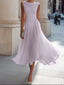 Midi Dress | Gently Draped Neckline, Flowing Skirt 4