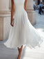 Midi Dress | Gently Draped Neckline, Flowing Skirt 8