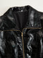 Midi Dress | Glossy Croc-Effect, Long Sleeve, Zip-Front Closure 6