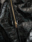 Midi Dress | Glossy Croc-Effect, Long Sleeve, Zip-Front Closure 7