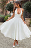 Midi Dress | Halter Neckline, A-Line Silhouette 7