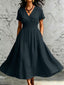 Midi Dress | Lace Trim, Flutter Sleeves, High-Low Hem 0