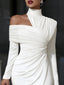 Midi Dress | One Shoulder, Long Sleeve Design 5