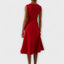 Midi Dress | Pleated Design, Asymmetrical Drape 1