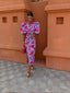 Midi Dress | Puff Sleeves, Floral Printed Design 5