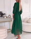 Midi Dress | Puff Sleeves, V-neckline 4