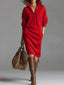 Midi Dress | Ribbed Texture, Sleek Silhouette 1