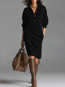 Midi Dress | Ribbed Texture, Sleek Silhouette 3