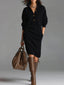 Midi Dress | Ribbed Texture, Sleek Silhouette 3