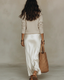 Midi Dress | Satin Fabric, Layered Sweater Included 8
