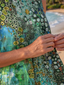 Midi Dress | Sleeveless, Abstract Circular Pattern 3