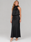 Midi Dress | Sleeveless, Draped High Neckline 7