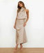 Midi Dress | Sleeveless, High Neck 0