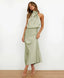 Midi Dress | Sleeveless, High Neck 14