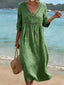 Midi Dress | V-Neck, Flowing Silhouette 0