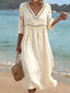 Midi Dress | V-Neck, Flowing Silhouette 2