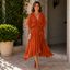 Midi Dress | V-Neckline, Flowing Silhouette 10