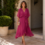 Midi Dress | V-Neckline, Flowing Silhouette 5
