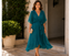 Midi Dress | V-Neckline, Flowing Silhouette 9
