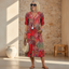Midi Dress | Vibrant Pattern, Flowing Silhouette 1